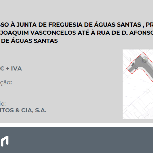 Novo acesso à junta de freguesia de Águas Santas