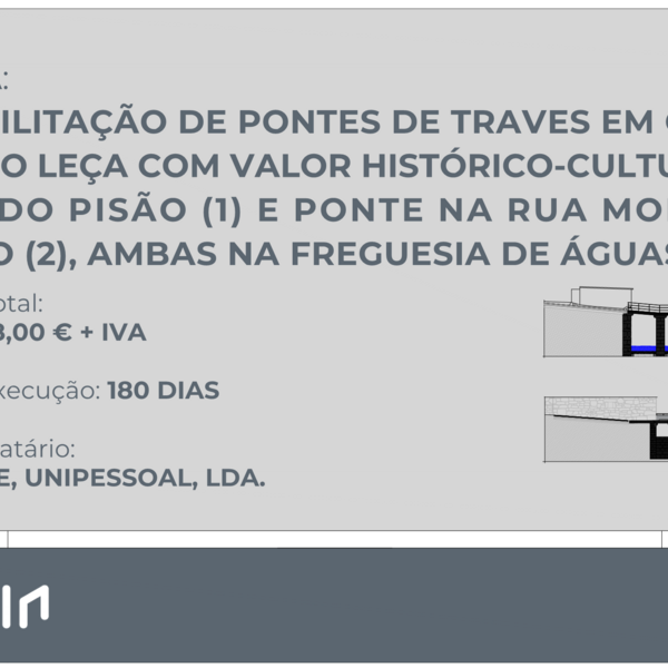 Reabilitação de pontes de traves em granito, no rio Leça 