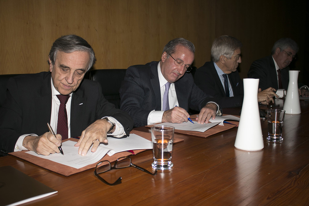 Sebastião Feio, Reitor da UP, e Silva Tiago, Presidente da Câmara