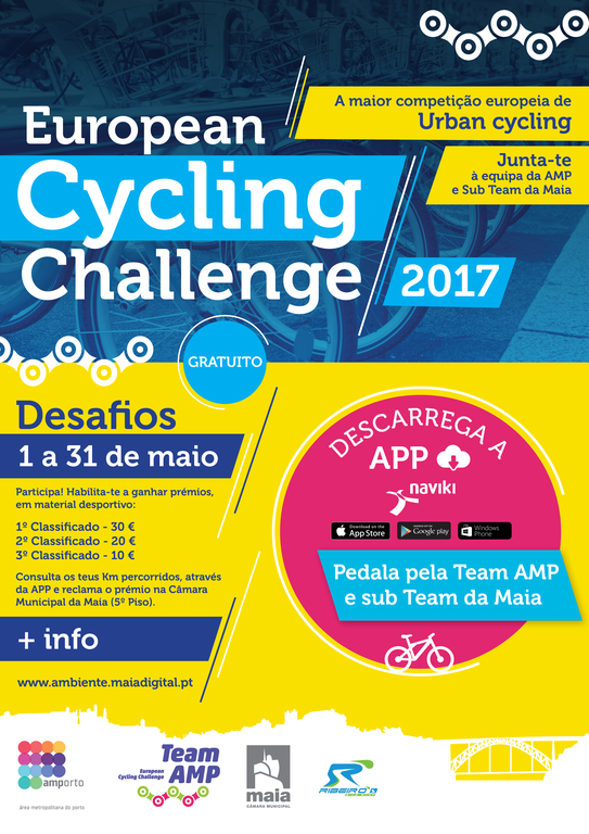 MUNICÍPIO DA MAIA ADERE AO EUROPEAN CYCLING CHALLENGE EM CONTEXTO METROPOLITANO