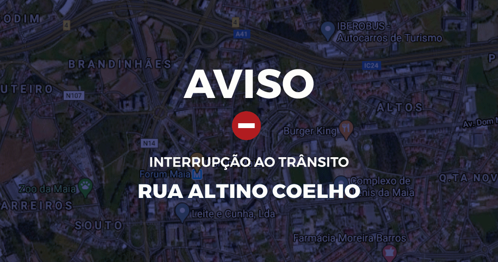 Rua Altino Coelho cortada ao trânsito a partir de segunda-feira