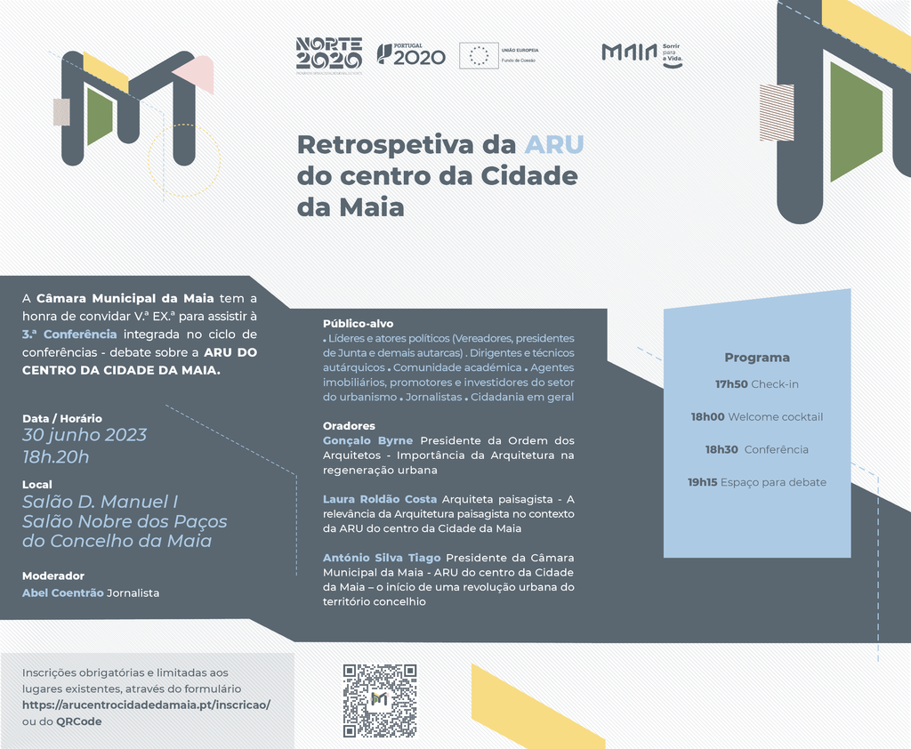 3.ª Conferência integrada no Ciclo de Conferências - debate sobre a ARU do Centro da Cidade da Maia 