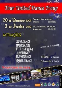 Danças urbanas "Tour United Dance Troup" em S. Pedro de Avioso a 20 Dez e Alvarelhos (Trofa) a 3 Jan